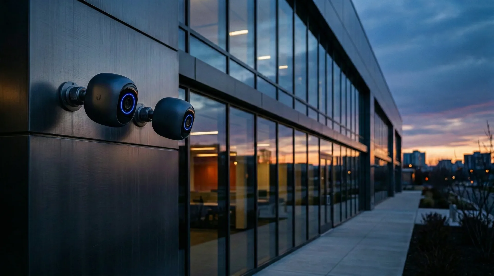 Sofia office — 16 AI cameras, face-AI access, 11× WiFi 7 + VPN